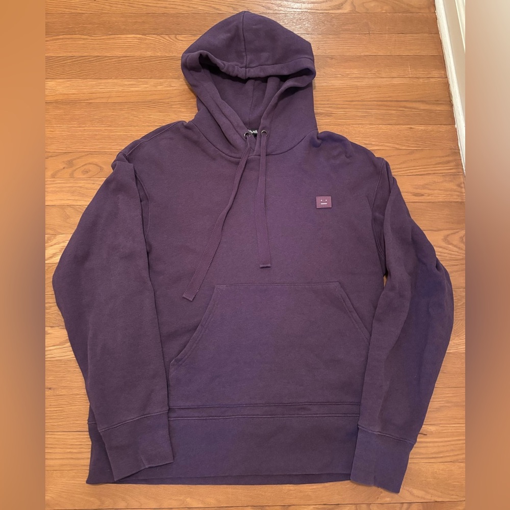 Acne Studios Dark Purple Pullover Hoodie